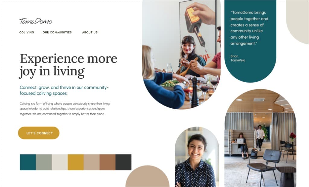 TomoDomo corporate website design