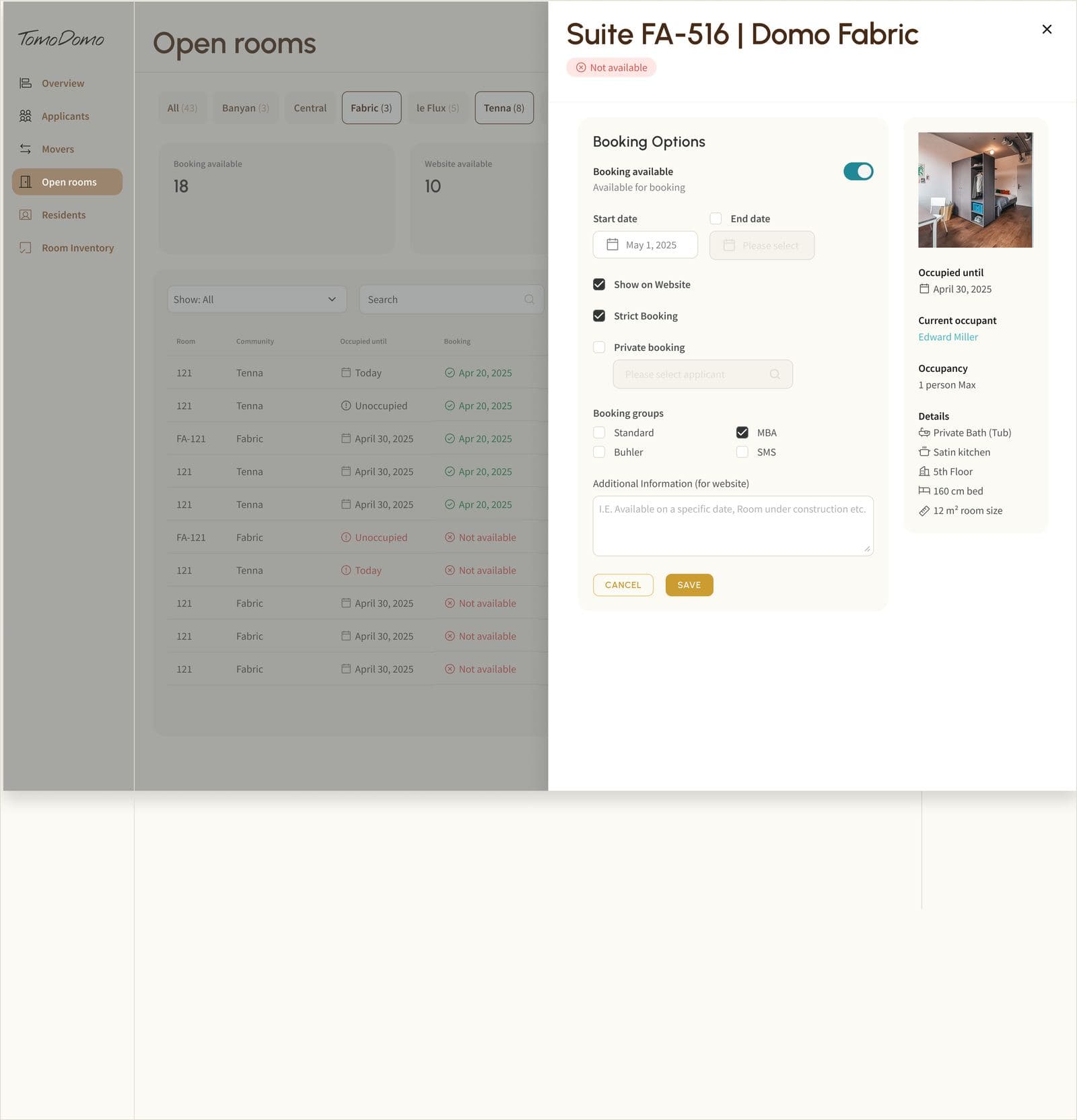 TomoDomo room booking