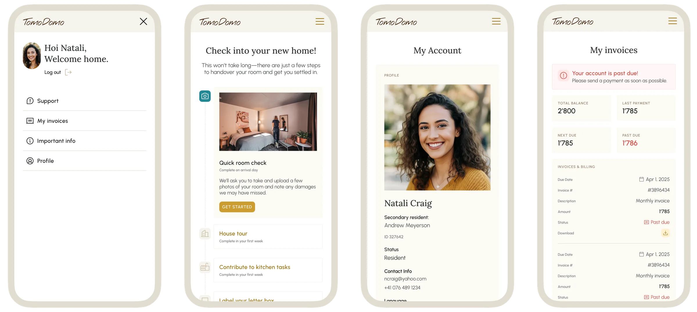 TomoDomo application management and resident back-office