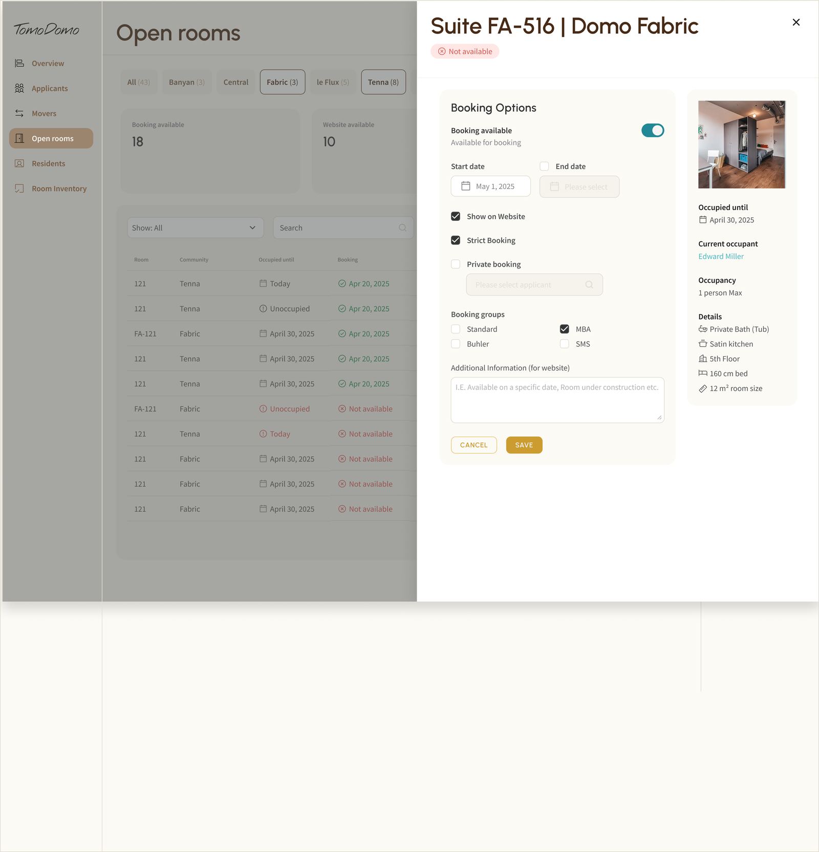 TomoDomo room booking