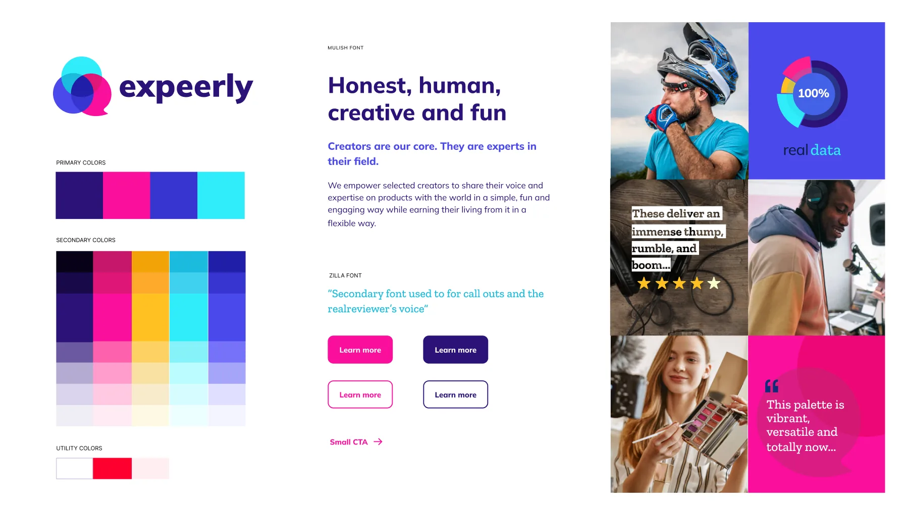 Expeerly brand identity, colour system, and design language
