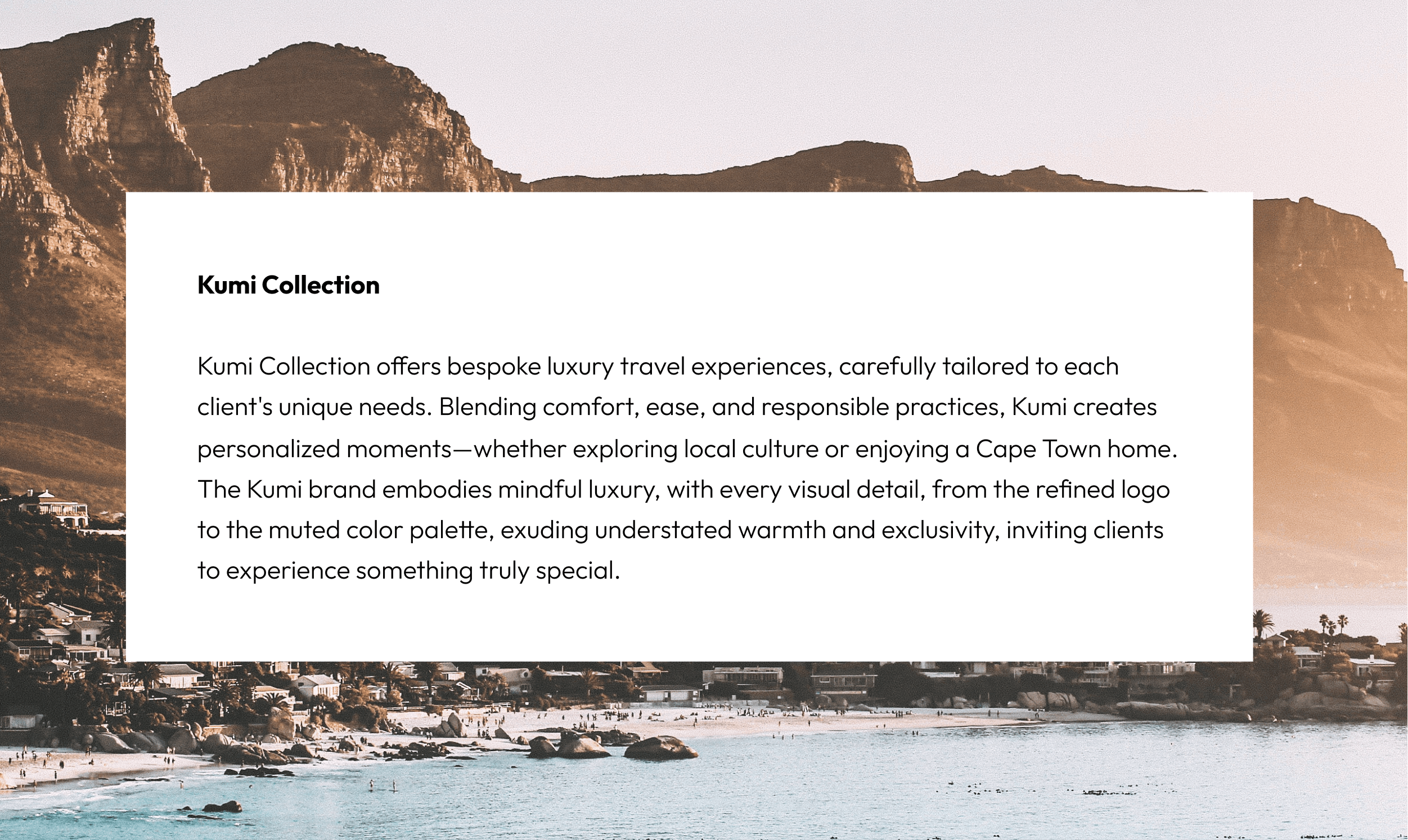 Kumi Collection logo and brand direction